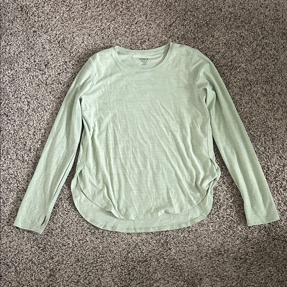 Old Navy Kids Light Green Long Sleeve Active Tee